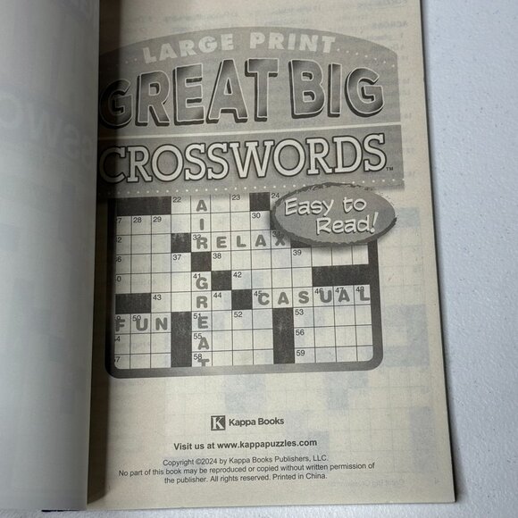 Large Print Great Big Crosswords Vol 166 Puzzle Book - Picture 4 of 4